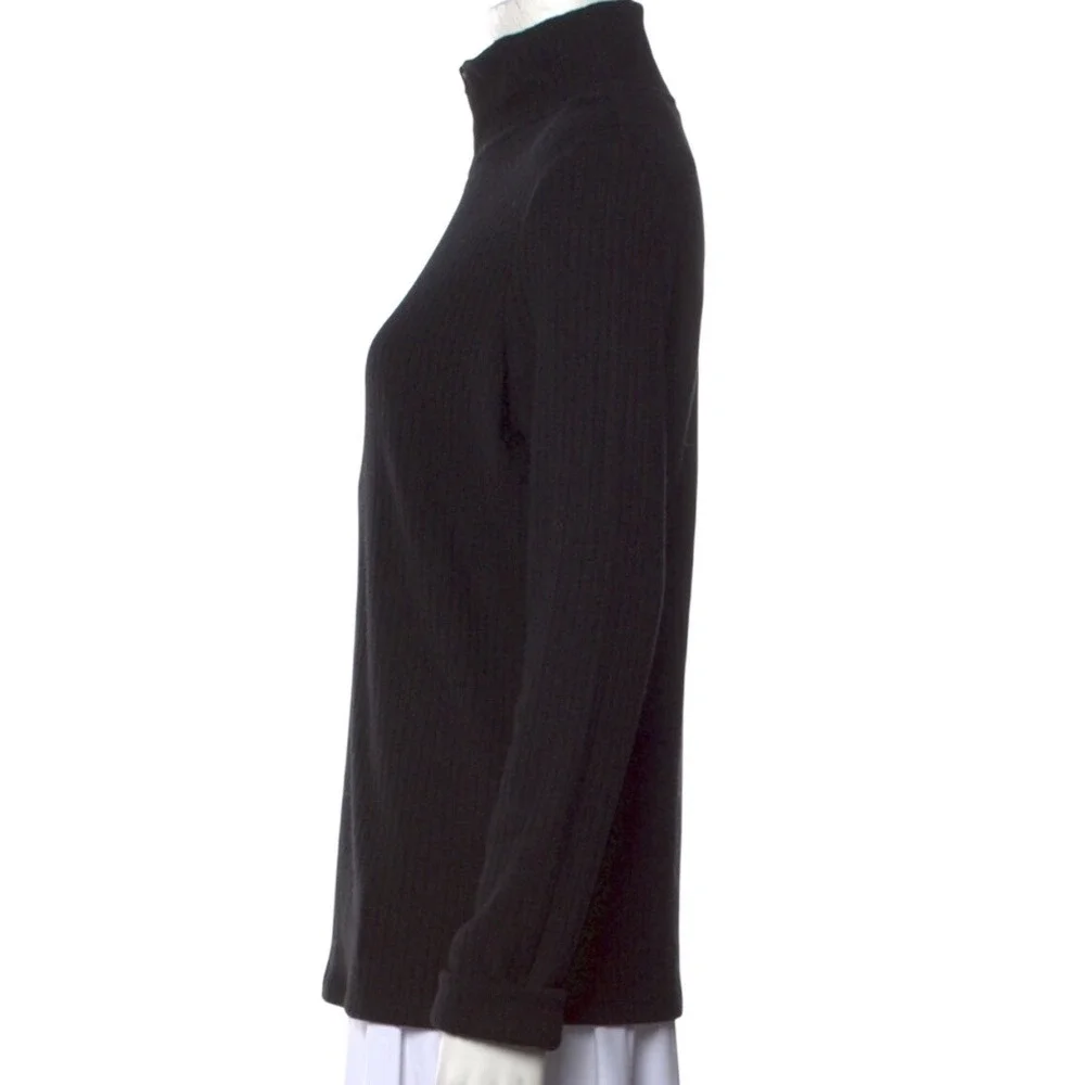 Vince Black Ribbed‎ Turtleneck Sweater Size L